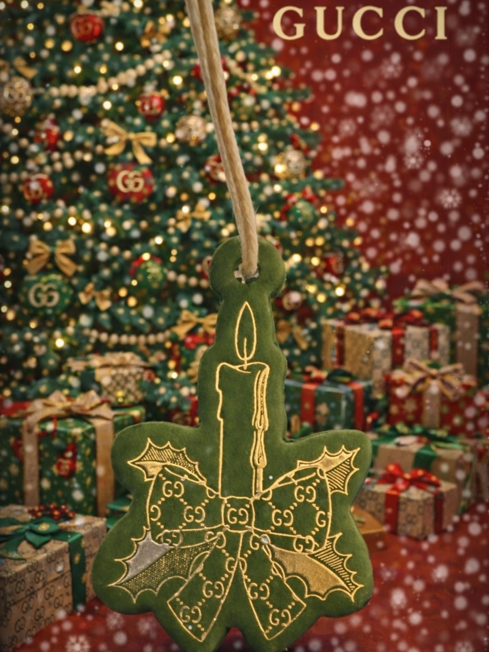 Gucci Green Holiday Candle Ornament